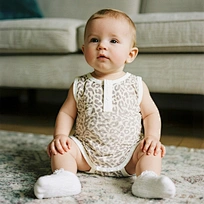 Solf Sleeveless Rainbow Bamboo Baby Jumpsuit